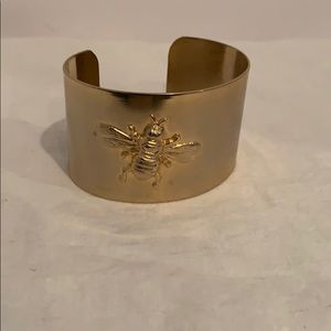 Bee gold tone cuff bracelet
